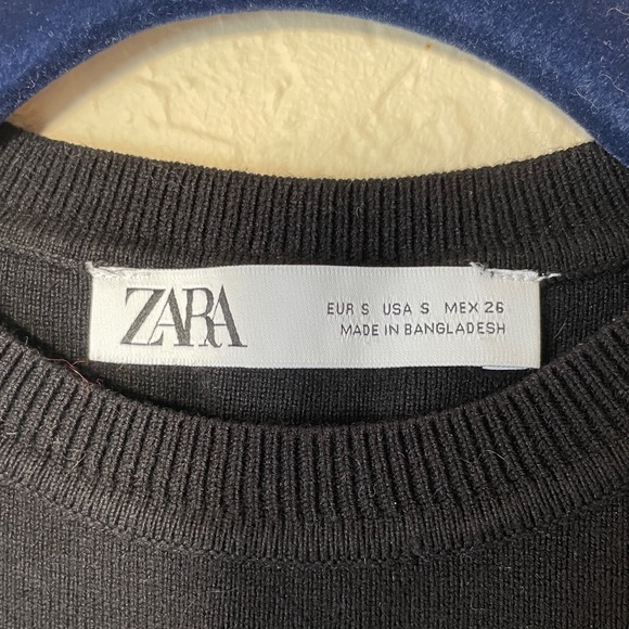 Zara Black Crop Sweater Tank Top - Picture 3 of 3